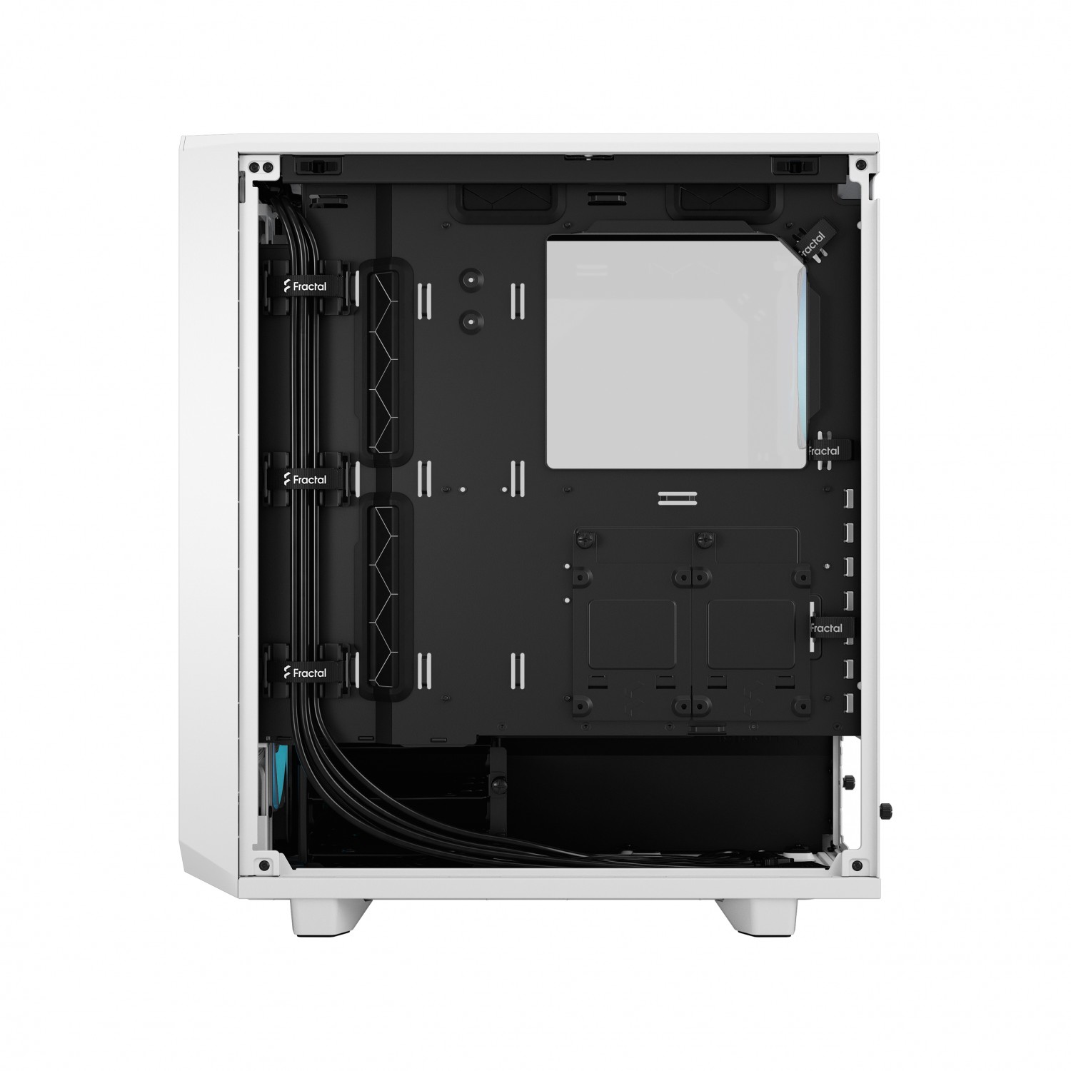 کیس کامپیوتر سفید فرکتال دیزاین مدل Fractal Design Meshify 2 Compact RGB - White TG Clear Tint