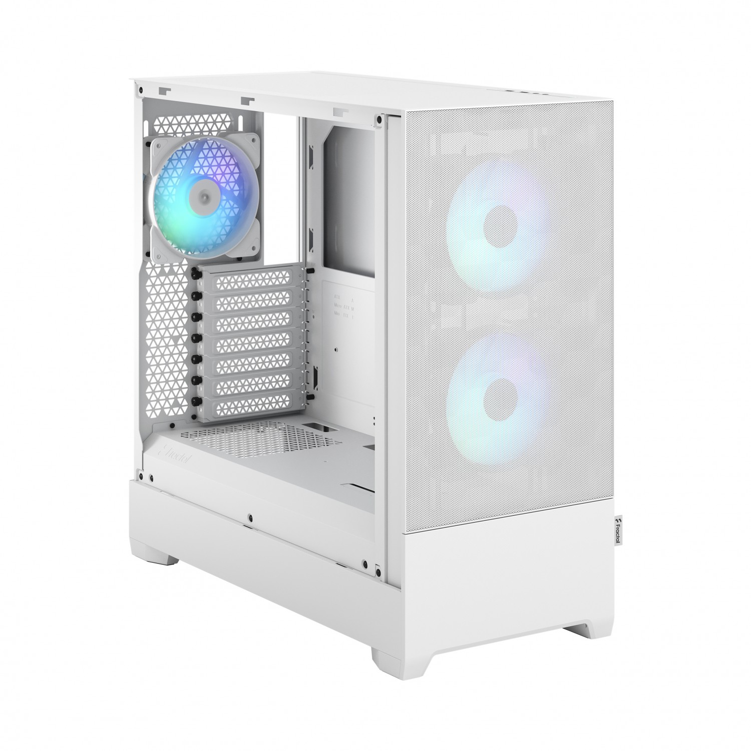 کیس کامپیوتر سفید فرکتال دیزاین مدل Fractal Design Pop Air RGB - White TG Clear Tint