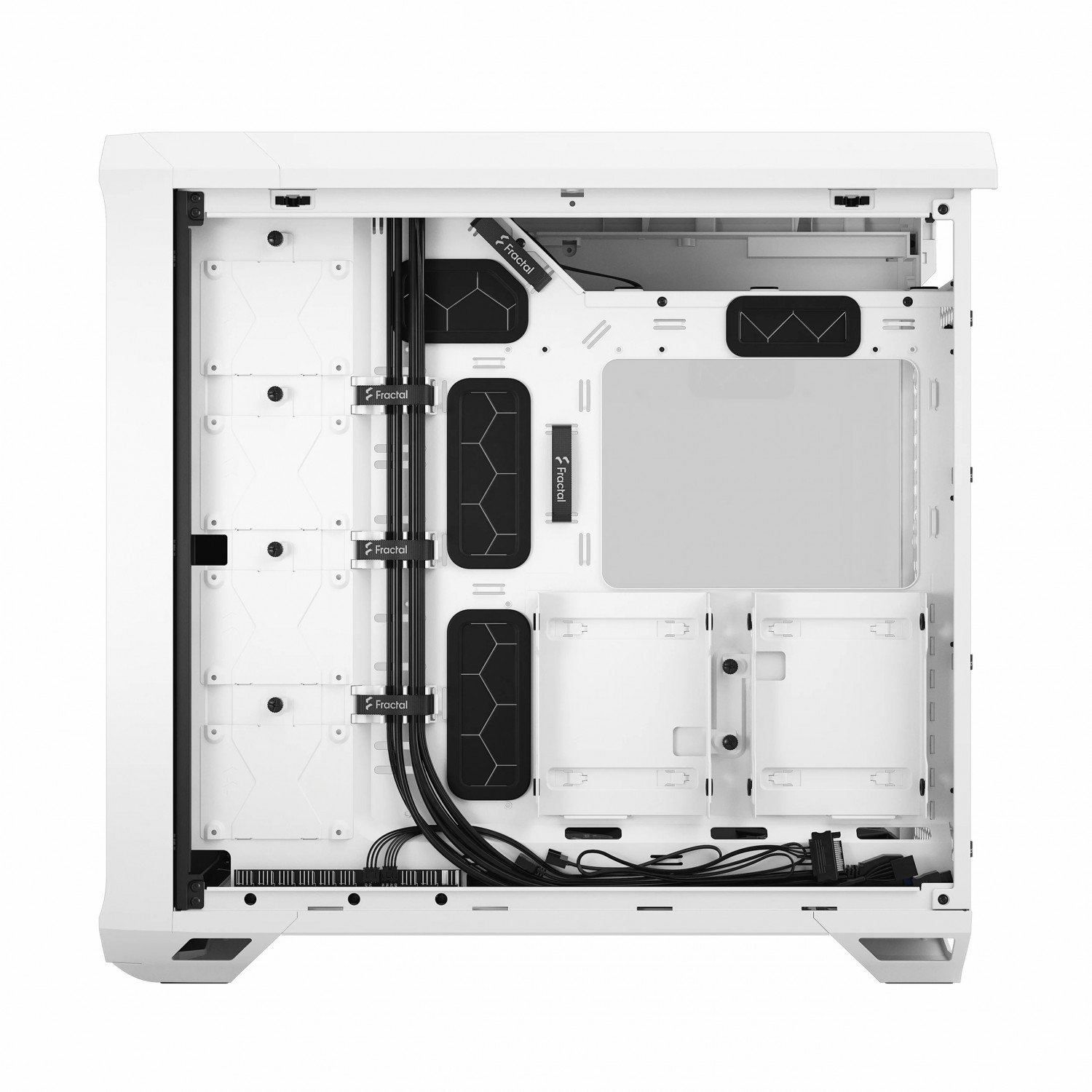 کیس کامپیوتر سفید فرکتال دیزاین مدل Fractal Design Torrent - White TG Clear Tint