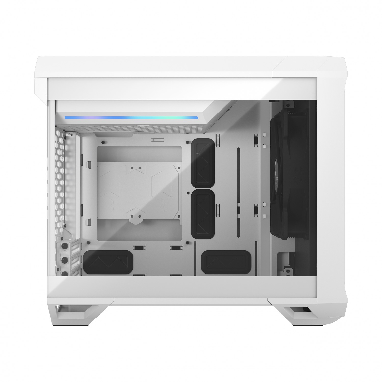 کیس کامپیوتر سفید فرکتال دیزاین مدل Fractal Design Torrent Nano - White TG Clear Tint