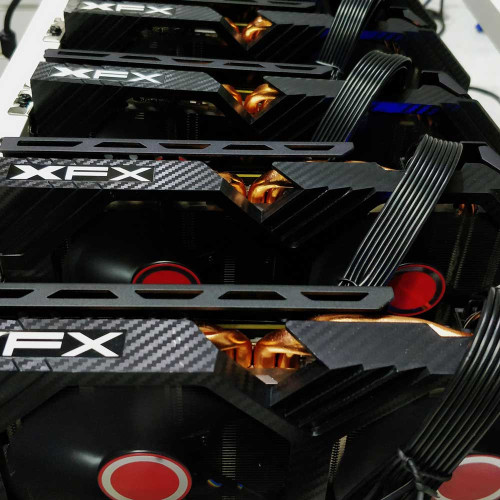 ریگ ماینینگ اتریوم 155 مگاهش با پنج عدد کارت RX580 XFX